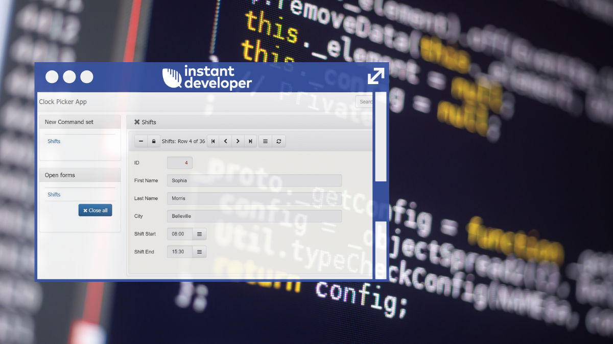 Integrazione di componenti JavaScript in Instant Developer Foundation