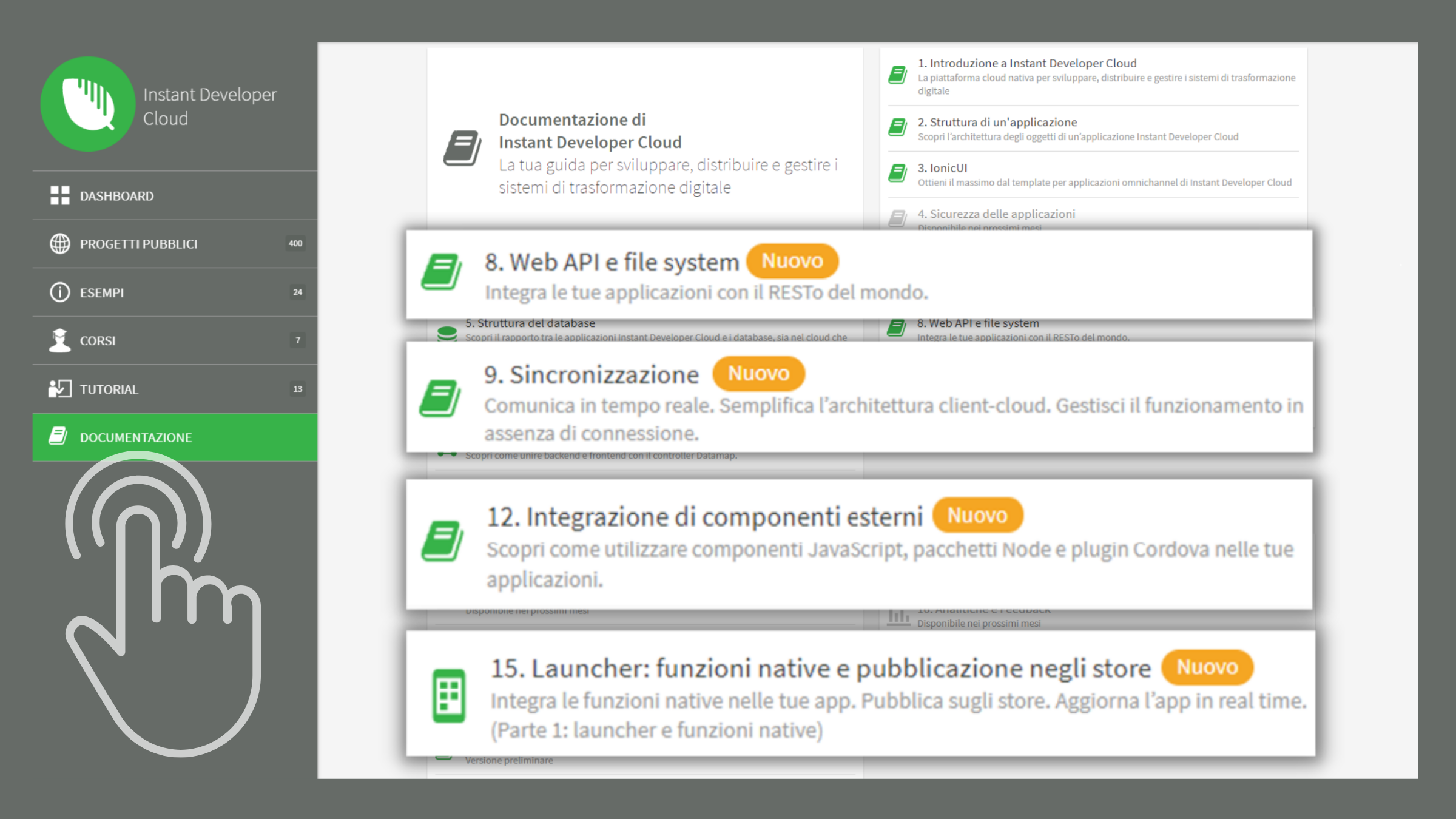 Nuovi manuali di Instant Developer Cloud