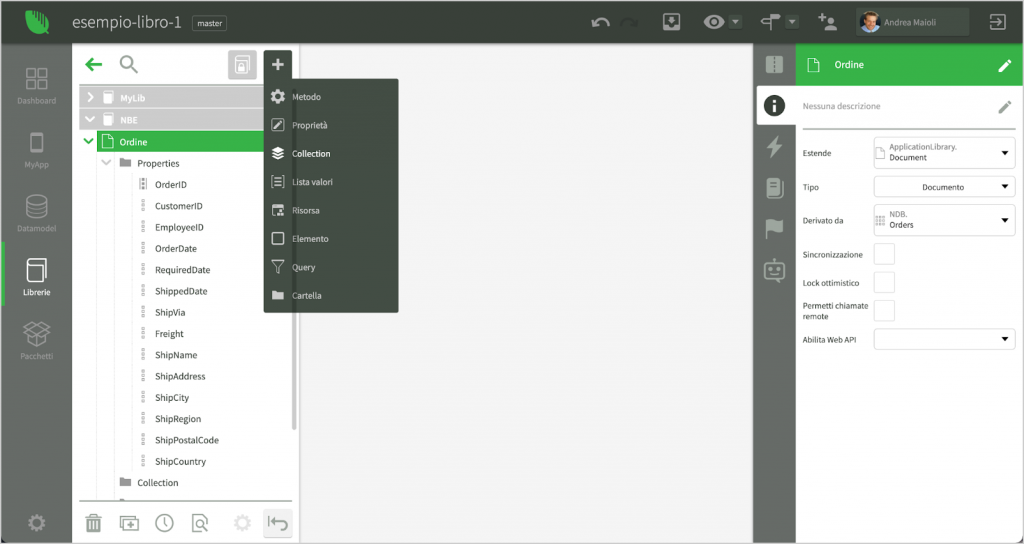 Definire Documenti e Collection Instant Developer document orientation 03 Instant Developer