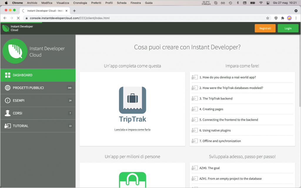 Apprendere l’uso di Instant Developer Cloud Instant Developer introduzione a instant developer cloud 13 2 Instant Developer