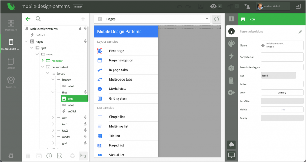 Il page controller Instant Developer ionicui 14 Instant Developer